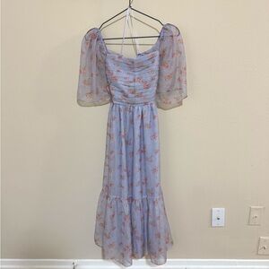 Abercrombie & Fitch Emerson Angel Sleeve Midi Dress